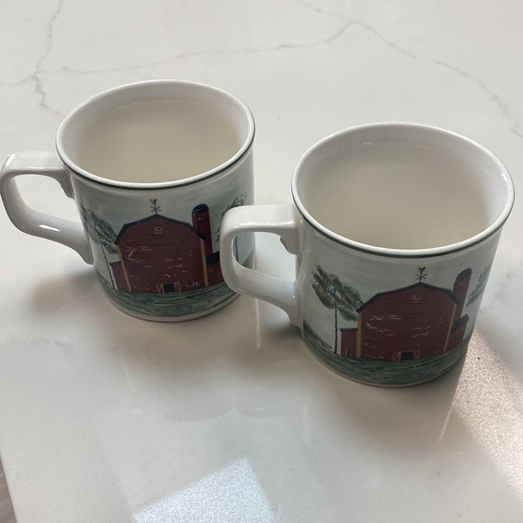 TIENSHAN Mug Prairie Stoneware Red Barn 16 oz - Picture 2 of 4